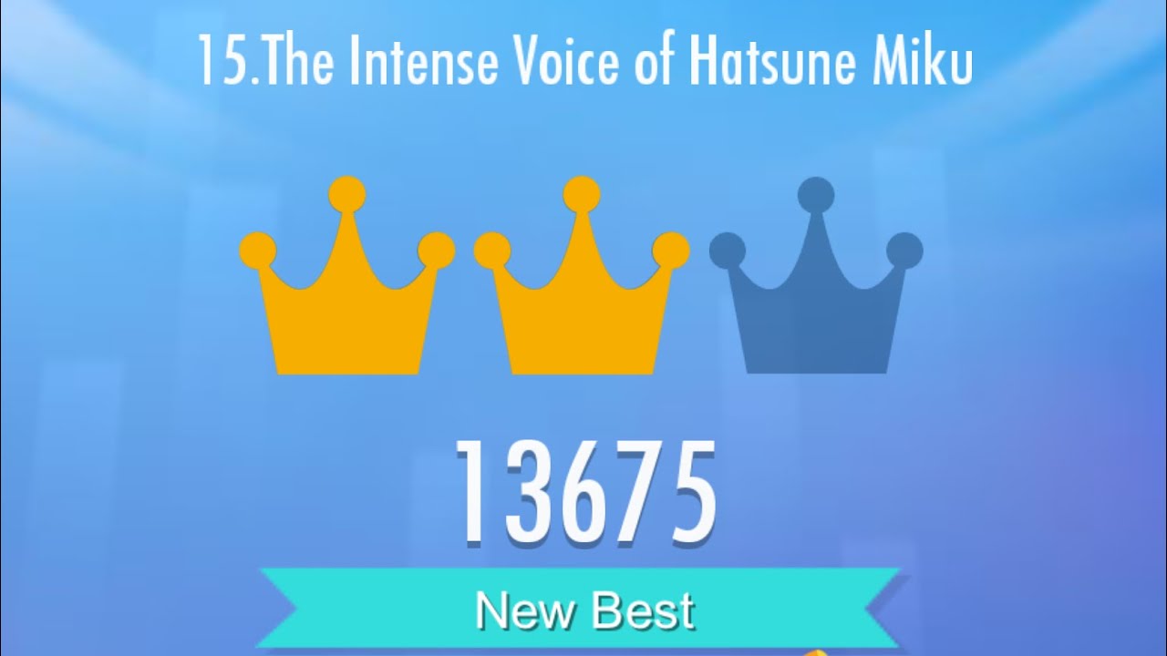 Piano Tiles 2 The Intense Voice Of Hatsune Miku - 13675 SCORE 