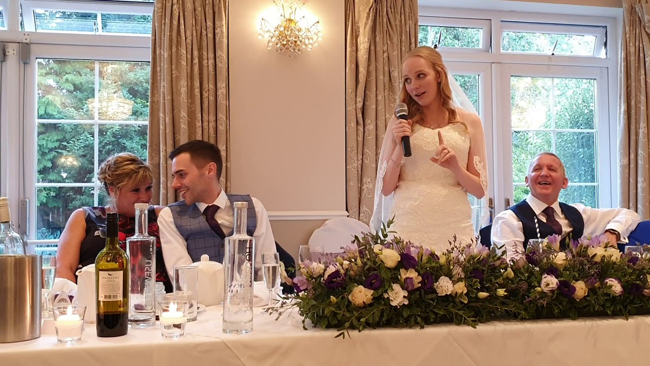 Bride's wedding speech, Bride surprises Groom with speech of her own!!