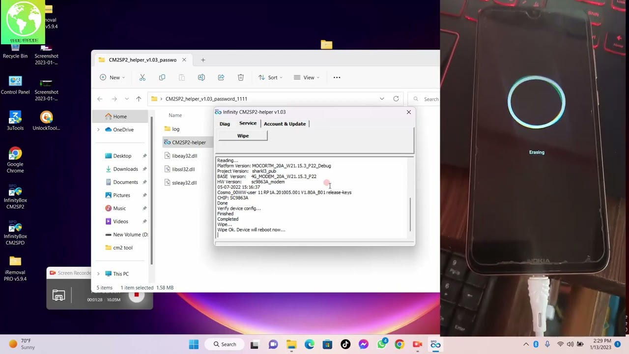 How to hard reset Nokia C10 C20 TA-1352 reset format screen lock and frp cm2 tool 2023 method