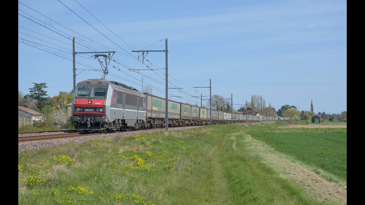 Les Trains sur la ligne Bordeaux-Toulouse mars 2019