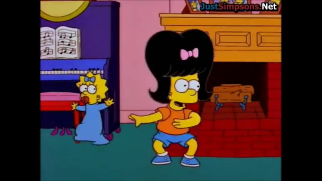 Bart Simpsons dancing to The Shoop Shoop Song (FULL)