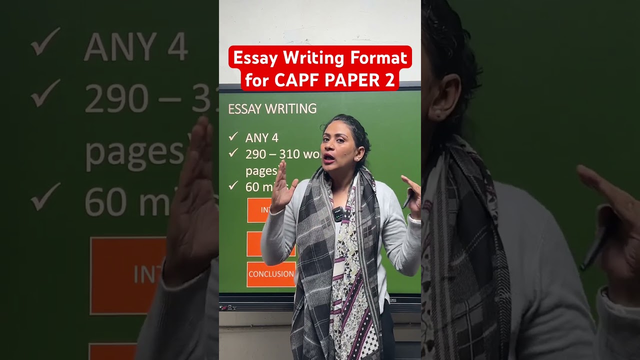 Essay Writing Format for CAPF paper 2 I Ex-AC Divya Gupta #capf #capfpaper2  #essaywriting