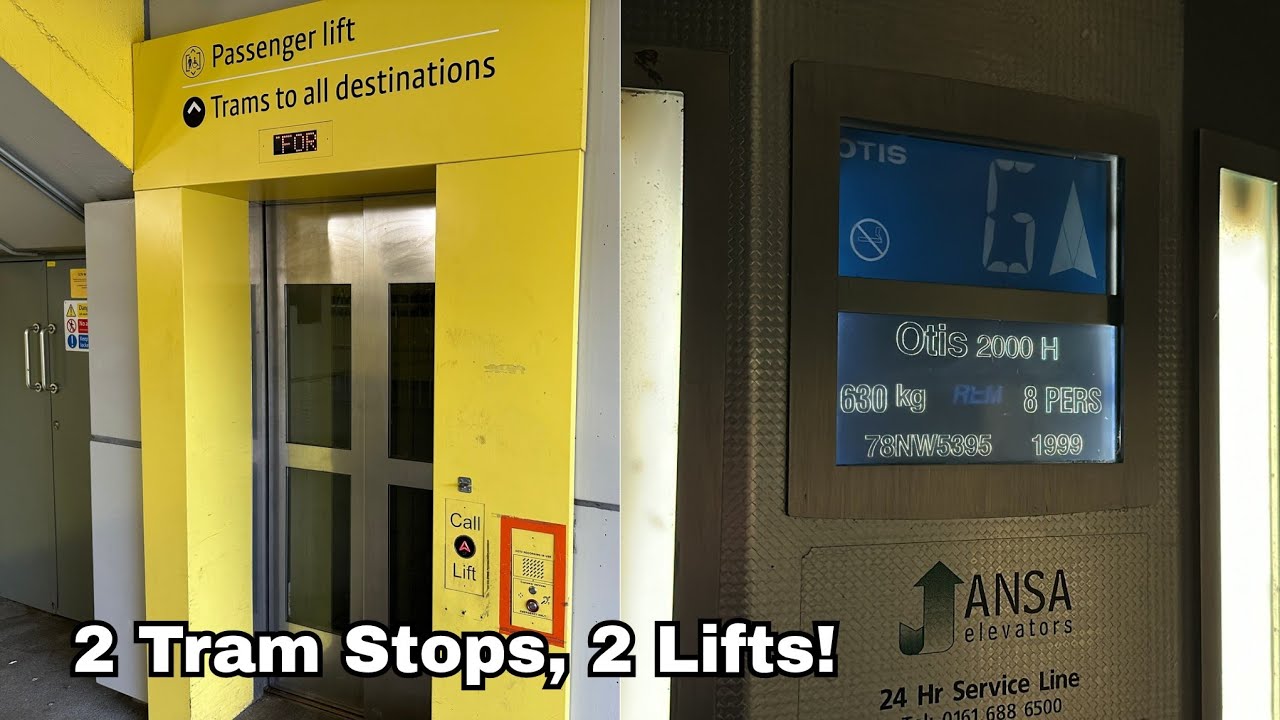 1999 OTIS 2000 H and an Ansa Lift at Pomona and Cornbrook Metrolink Stations in Manchester