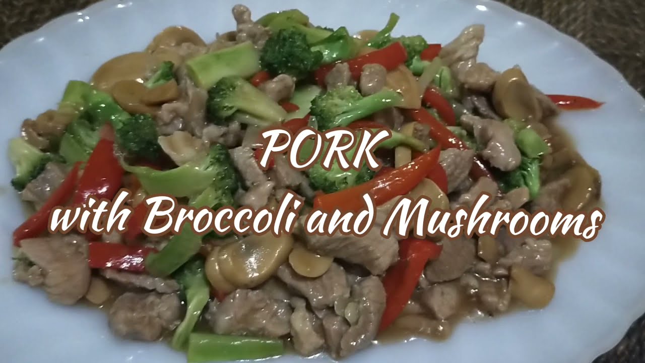 Pork With Broccoli and Mushrooms/Easy Handaan Recipe