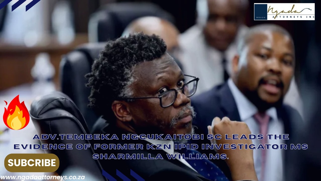 Adv.Tembeka Ngcukaitobi SC leads the evidence of former KZN IPID investigator Ms Sharmilla Williams.