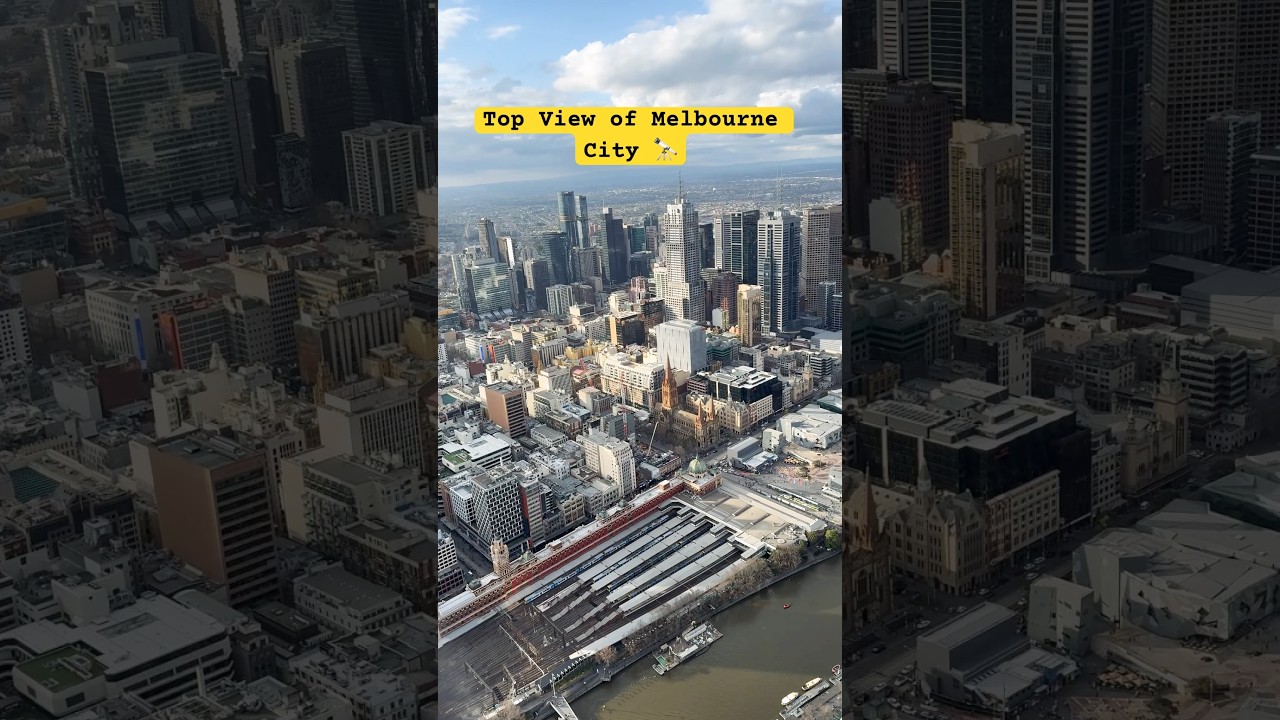 Top View of Melbourne City, Australia #habibi #music ##toptrending #topviral #aerialview #skyline