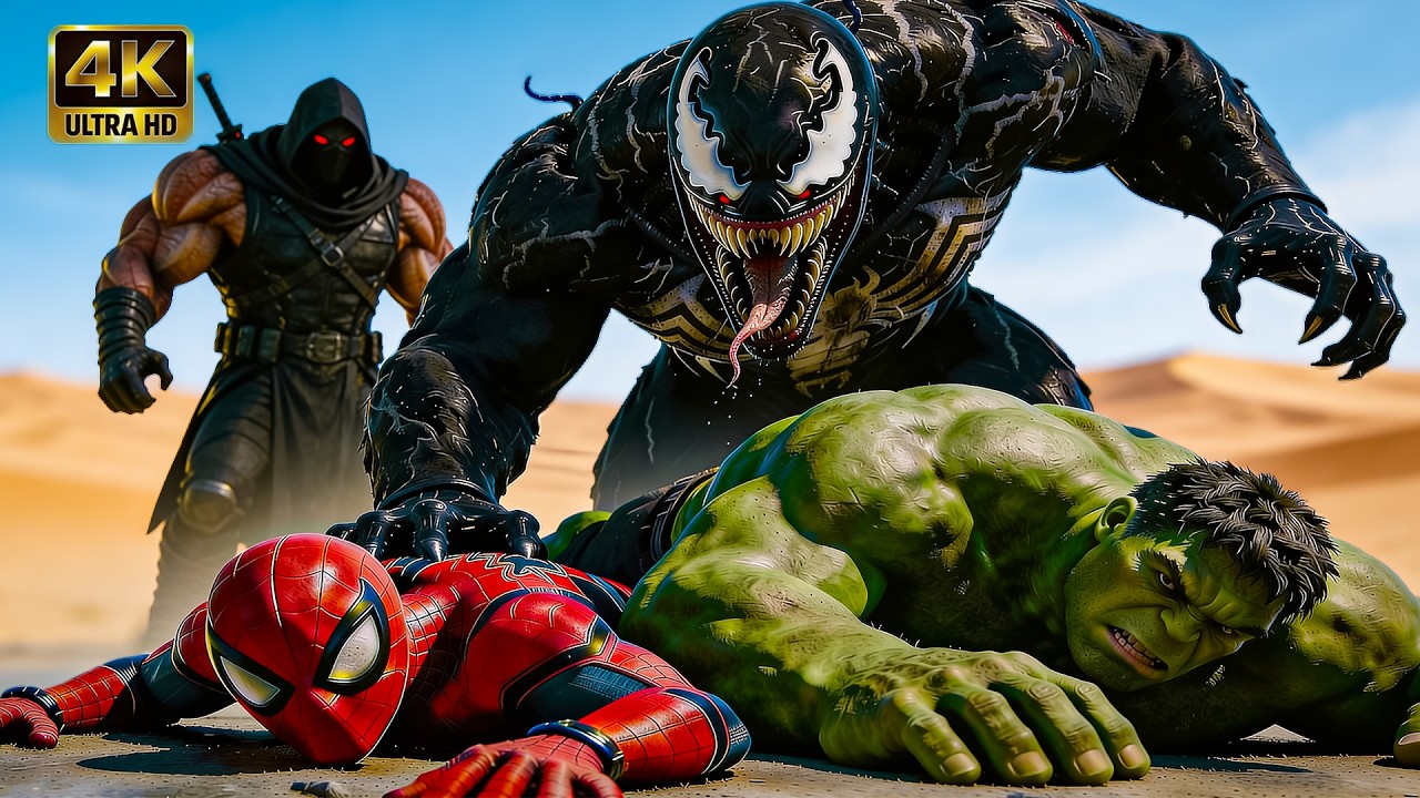 Unexpected Team-Up | Spiderman vs Venom & Assassins Army: Epic Fight | AI Superhero Movie
