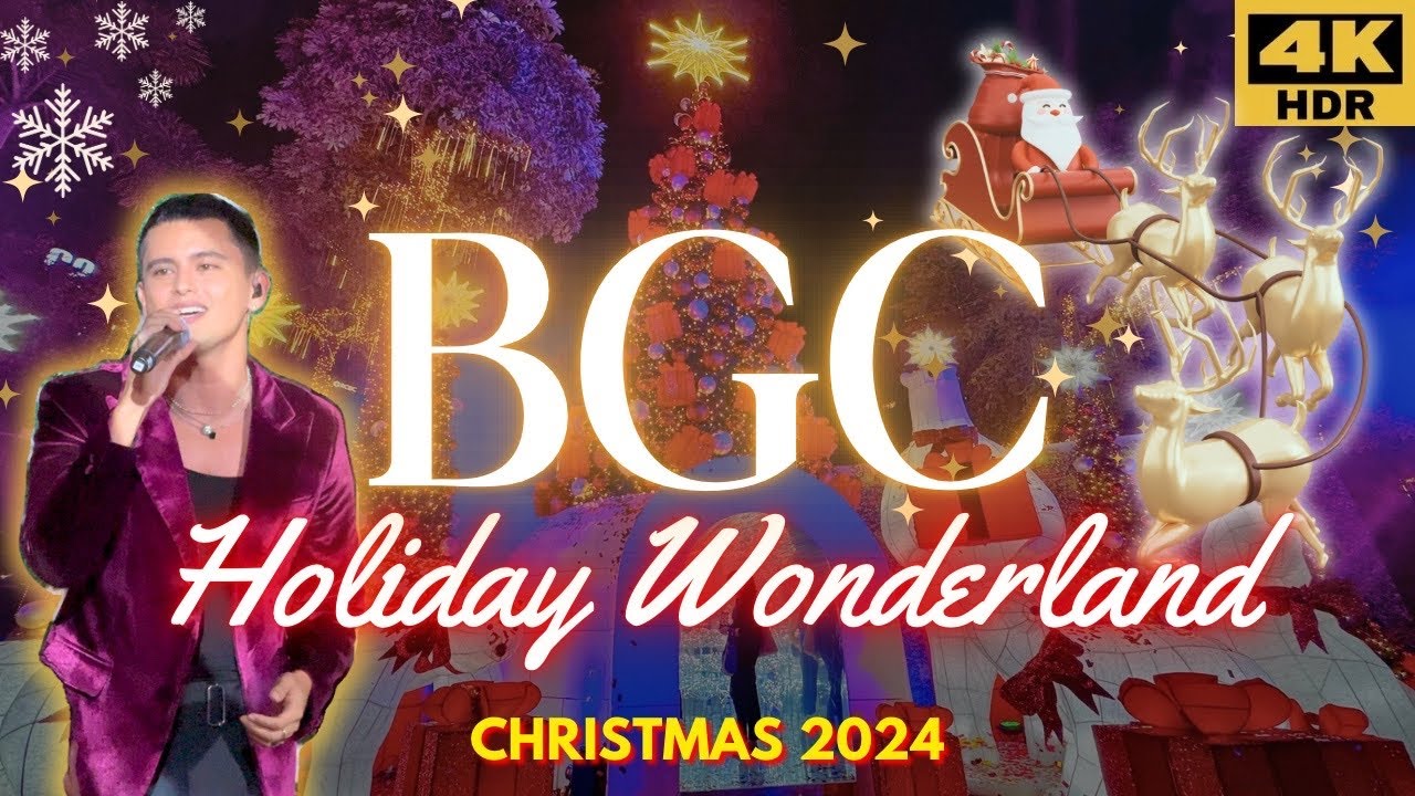 LOOK: Santa Spotted Flying Over BGC! Christmas Launch Bonifacio Global City 2024 (Snow in BGC!)
