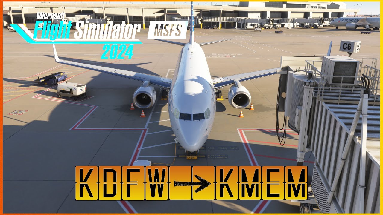 MSFS 2024 | DALLAS (kdfw) - MEMPHIS (kmem) | FULL IMMERSION W/ BEYOND ATC,FS2CREW,GSX,CHASE PLANE
