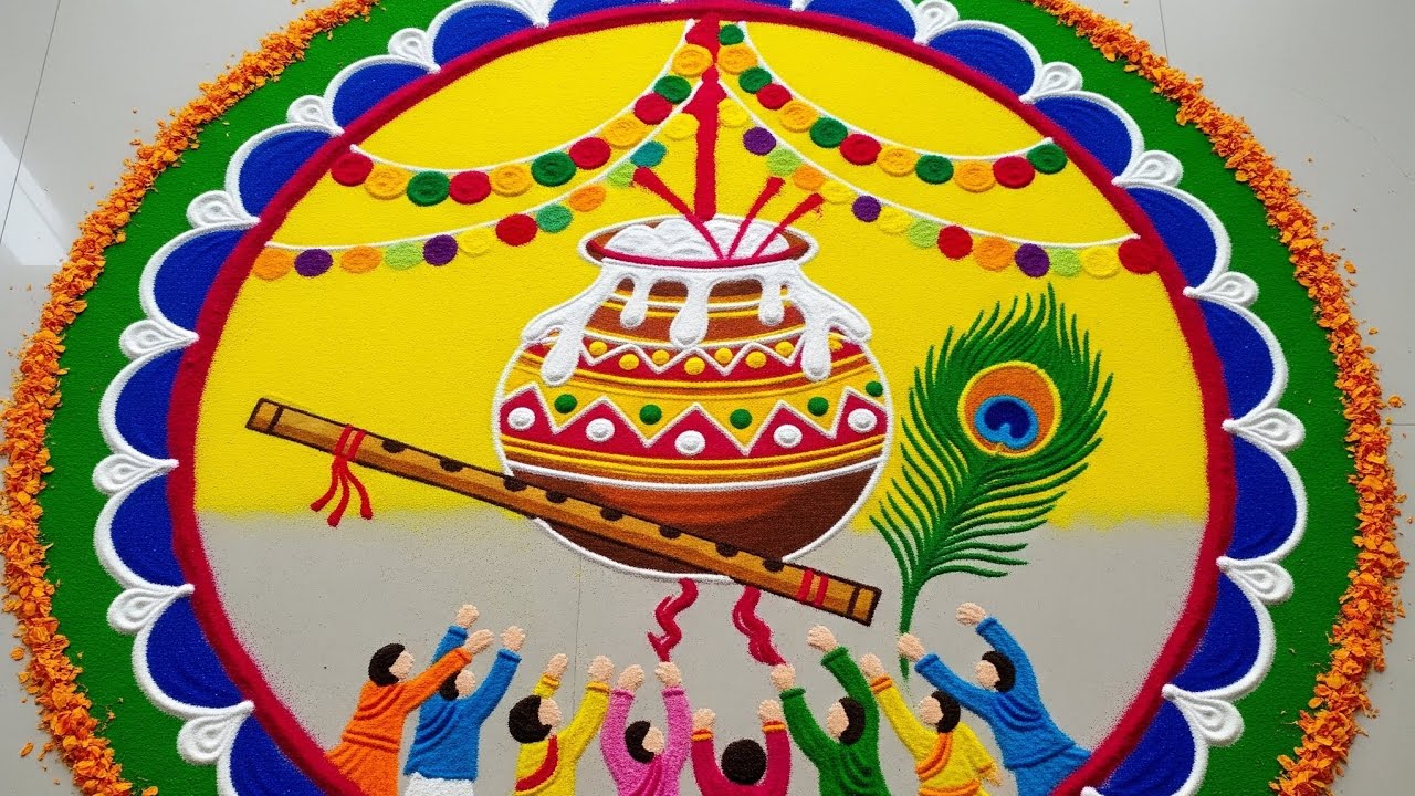 Janmashtami rangoli 