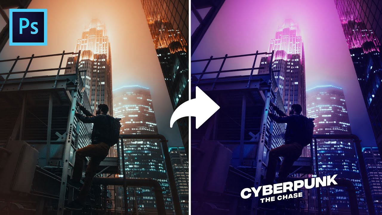 EASY Cyberpunk Effect in Photoshop - Photoshop Tutorial