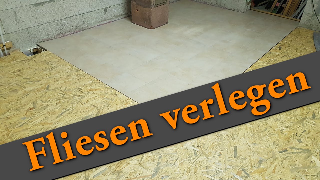 Fliesen verlegen im Heizhaus