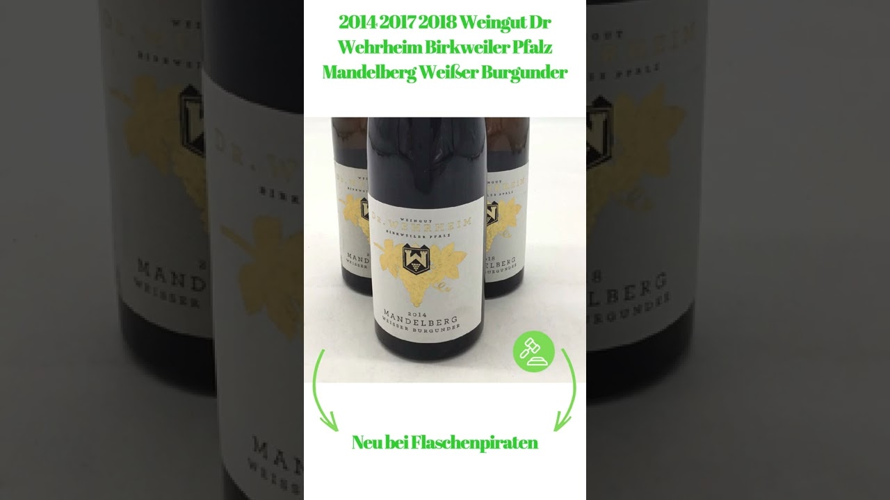 2014 2017 2018 Weingut Dr Wehrheim Birkweiler Pfalz Mandelberg Wei&szlig;er Burgunder  #wine #wein