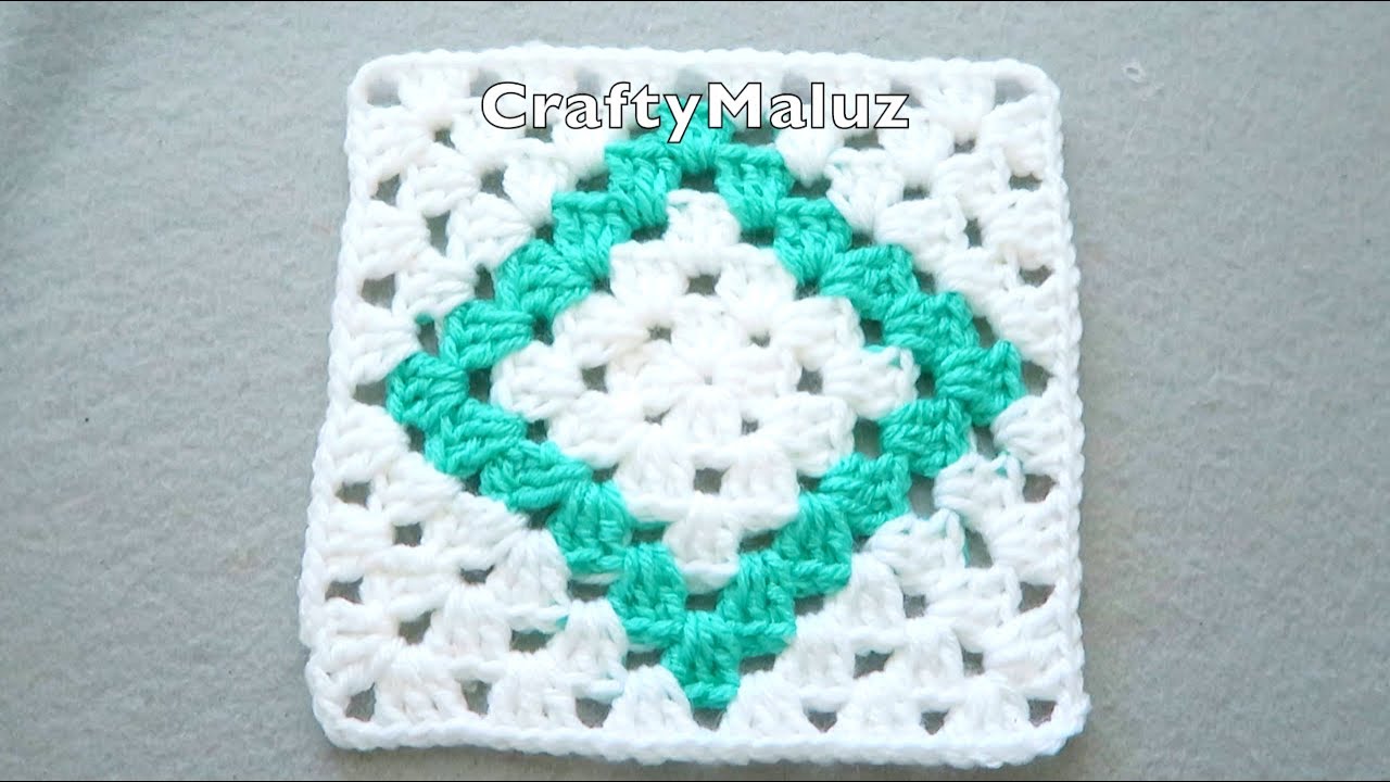CROCHET TUTORIAL : Granny Square Punto Diamante Tejido a Crochet | Granny Square tejido paso a paso