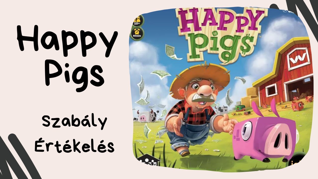 Szögletes malacok tenyésztése: Happy Pigs társasjáték játékbemutató és szabályismertető
