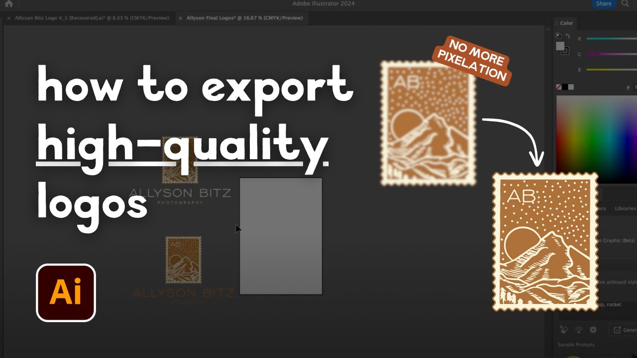 Как экспортировать высококачественный логотип в Adobe Illustrator