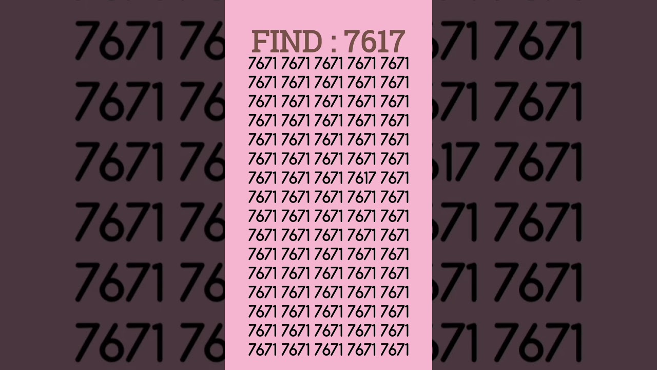Trace the position of 7617 in less than 10 seconds #iq #gk #shorts #trend #trending