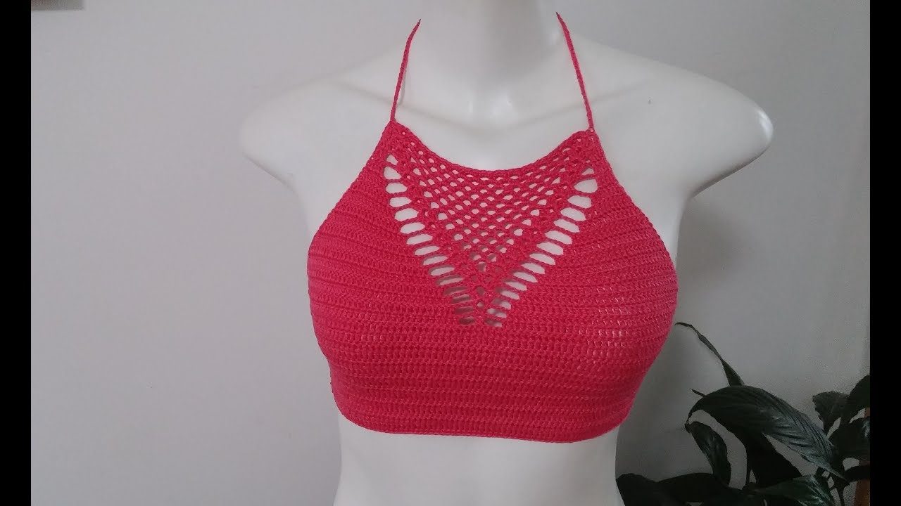 Top Cropped Frente Única - Fácil - Nó Chic Crochê - Kátia