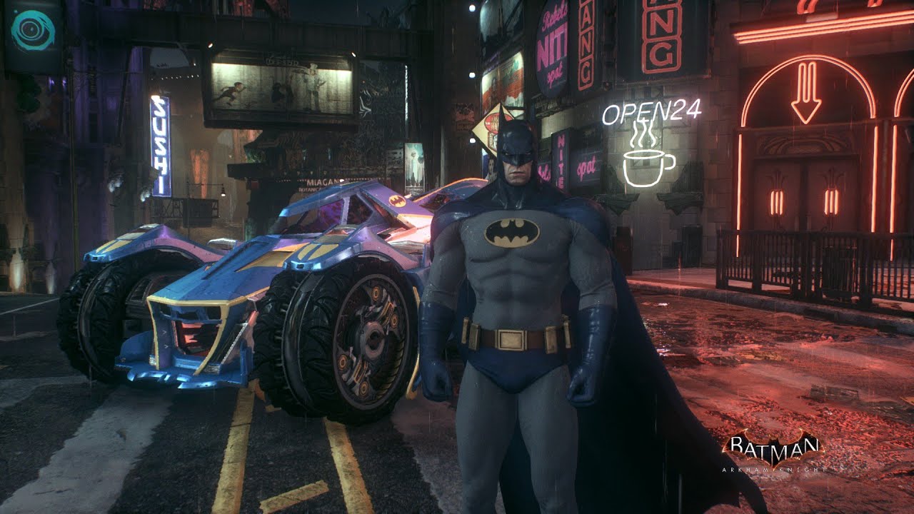 Batman Arkham Knight (PC)  -  1970s Suit/Batmobile Brutal Combat & Free Roam Gameplay
