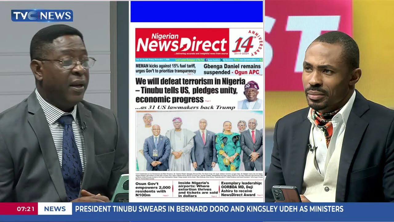 TVC Newspaper Review: We Will Defeat Terrorism, Secure Every Part Of The Country - Pres. Tinubu