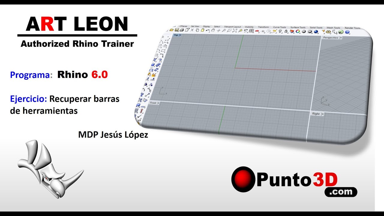 Recuperar Barra de herramientas Rhino / Restore Toolbar Rhino