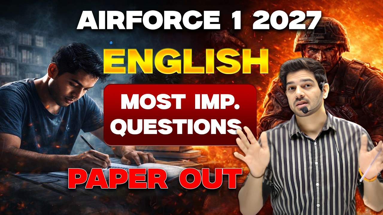 Airforce 2027 English Paper Out 💥 Most Important Questions | Full Analysis By Sanjeev Thakur Sir
