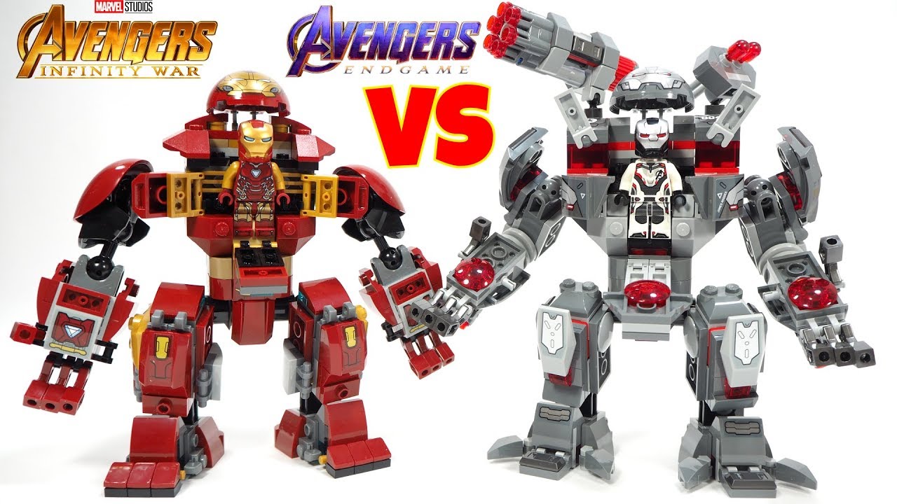 Lego Avengers Endgame War Machine Buster VS Avengers Infinity War Hulkbuster Comparison