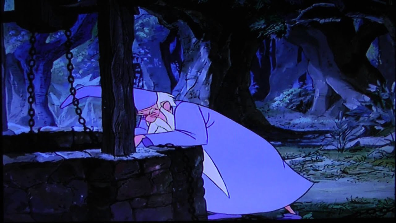 Merlin getting water