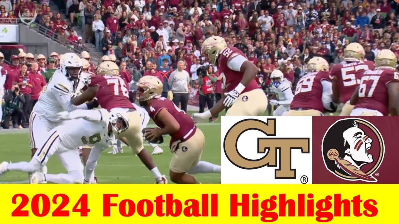 Georgia Tech vs #10 Florida State Football Game Highlights, August 24 2024