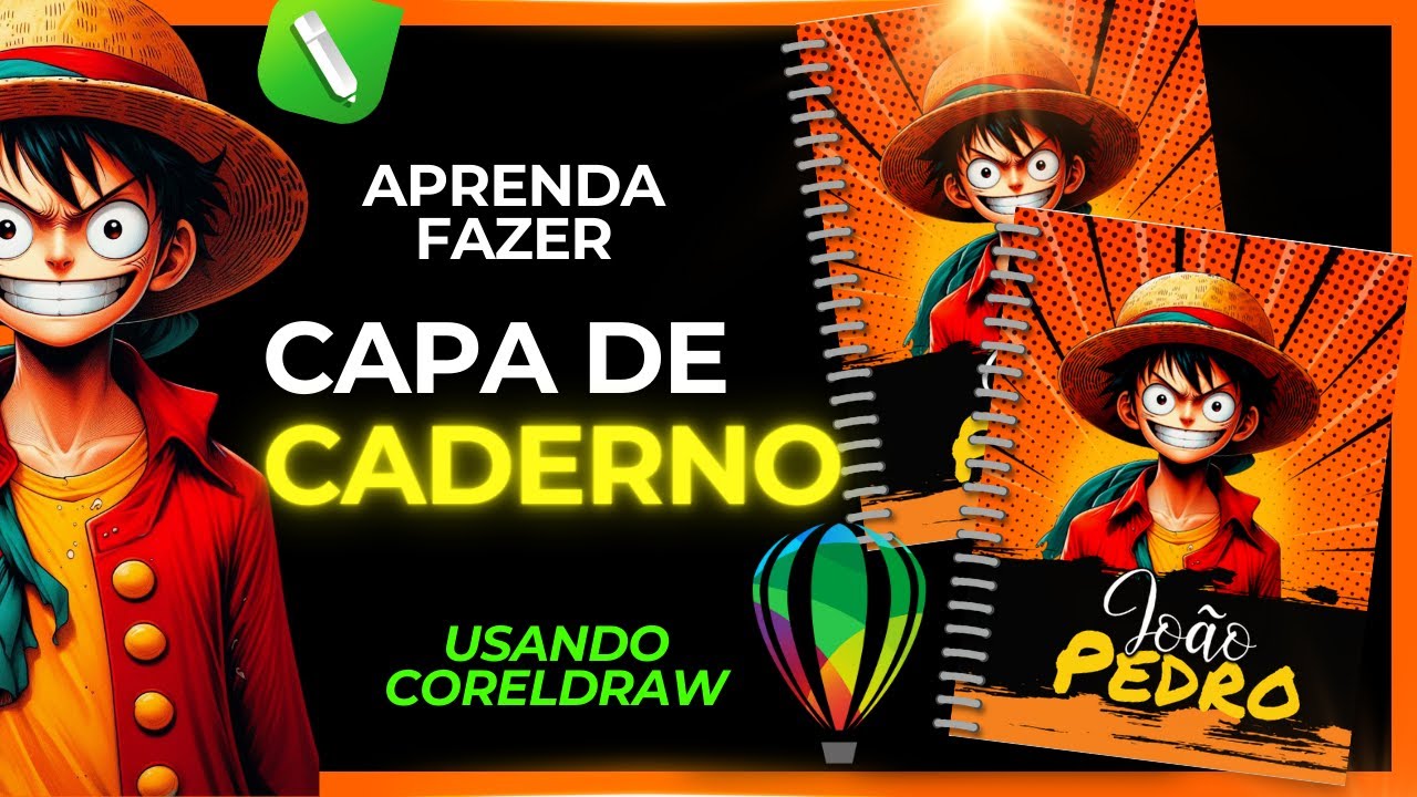 Arte para capa de caderno no coreldraw