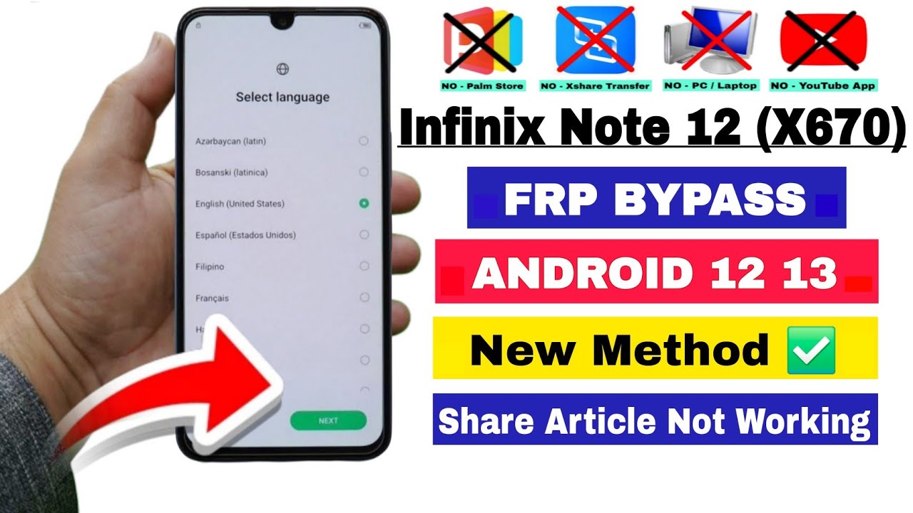 Infinix Note 12 FRP Bypass | Latest Android 13 14 Update | 100% Working Method (Without PC)