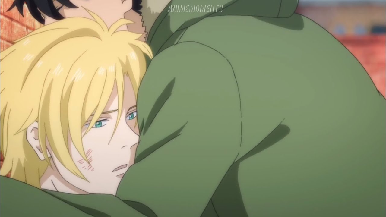 Ash x Eiji moments #29 - Ash stops shaking from trauma when Eiji hugs him