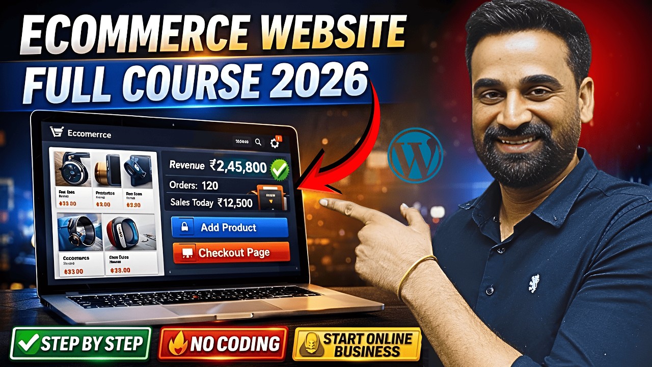 How To Create An E-commerce Website With WordPress In 2026 | E-commerce Website Kaise Banaye