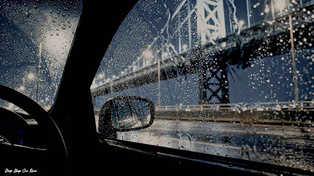 Heavy Rain from a Stationary Car Window 🥰 Relaxing Sounds for Insomnia, Studying, Stress Relief