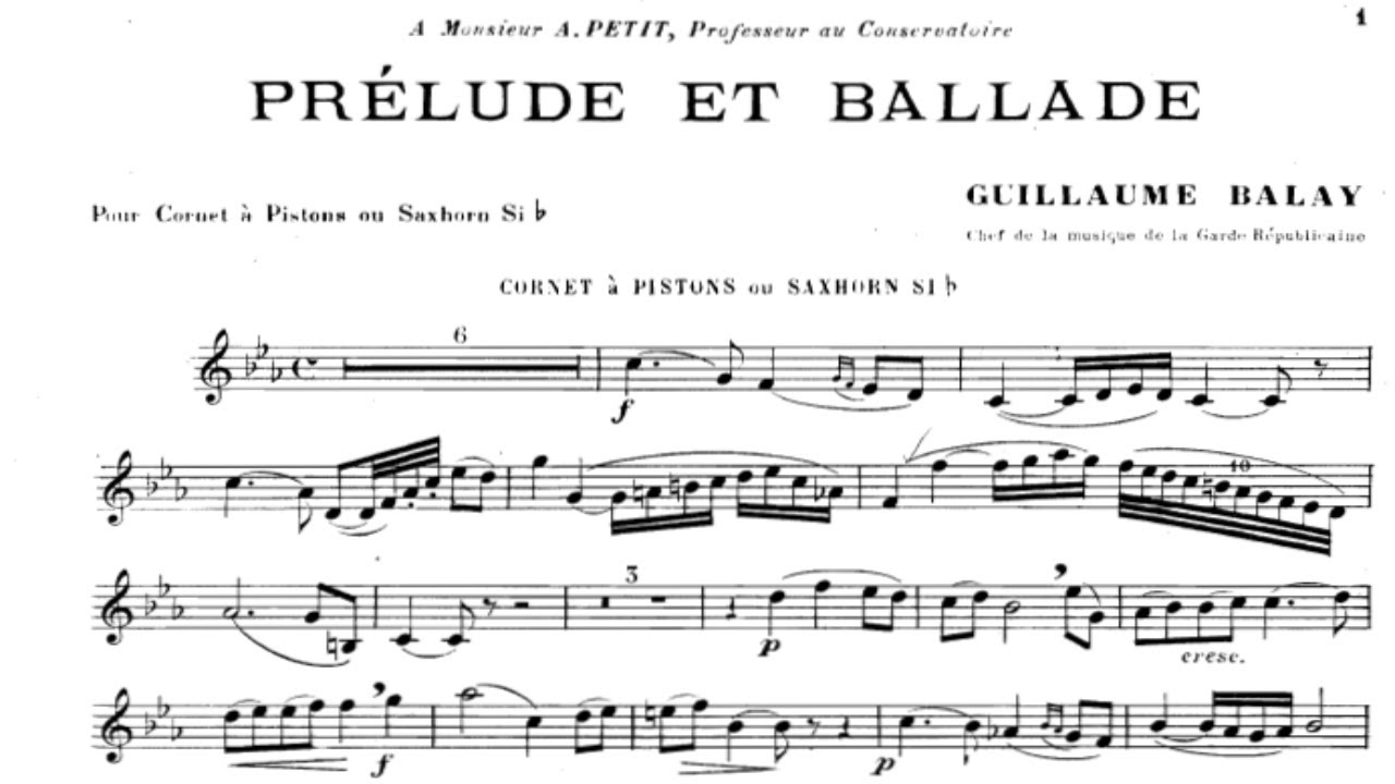 [TRUMPET SOLO] Prelude et Ballade,  Guillaume Balay