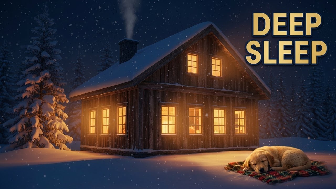 Warm Cabin in the Snow | Gentle Piano and Violin for Deep Sleep