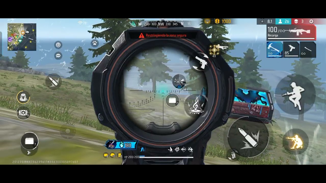Jugando free fire 