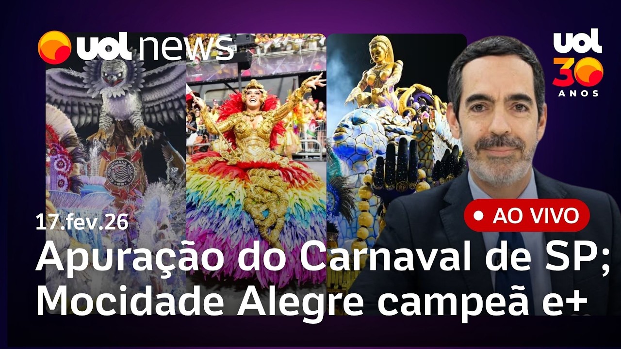 Apuração do Carnaval 2026 em SP: acompanhe ao vivo as notas do Grupo Especial das Escolas de Samba