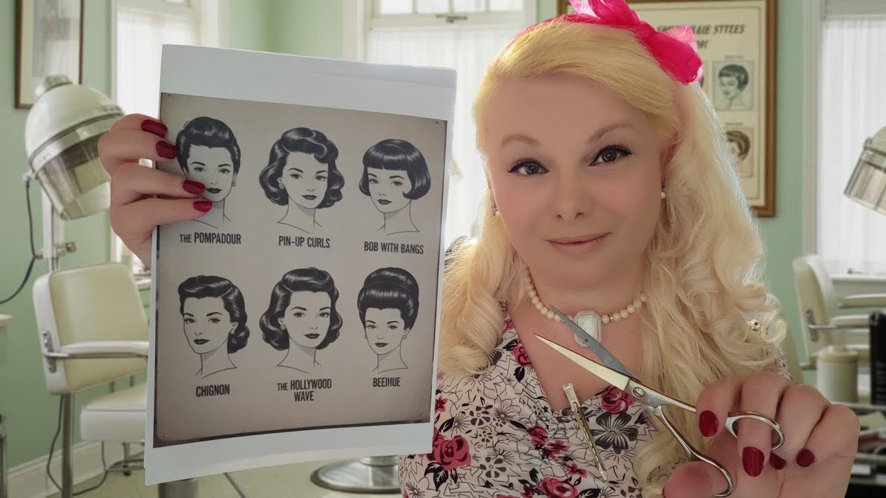 1950s Hair Salon ASMR 💄 Vintage Haircut Consultation & Classic Hairstyling Roleplay