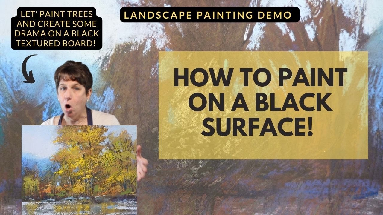 How to Make your Paintings More Exciting on a Black Textured Surface!