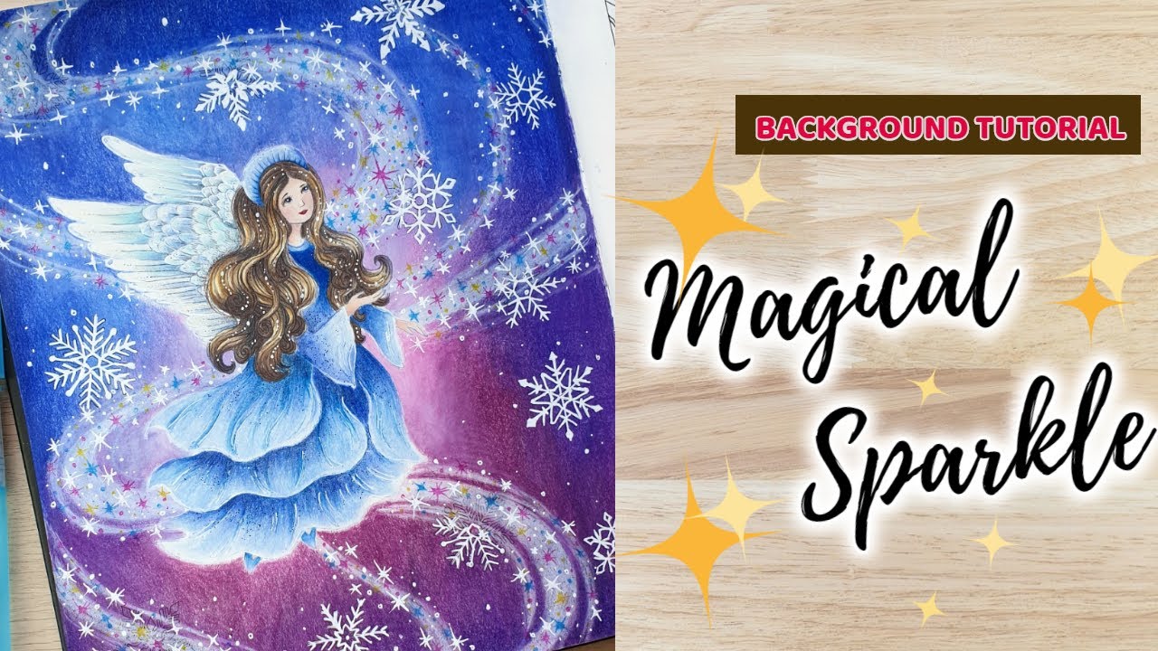 magical sparkle with inktense and pencils 🧚🏻‍♀️🔮✨\ adult colouring book tutorial