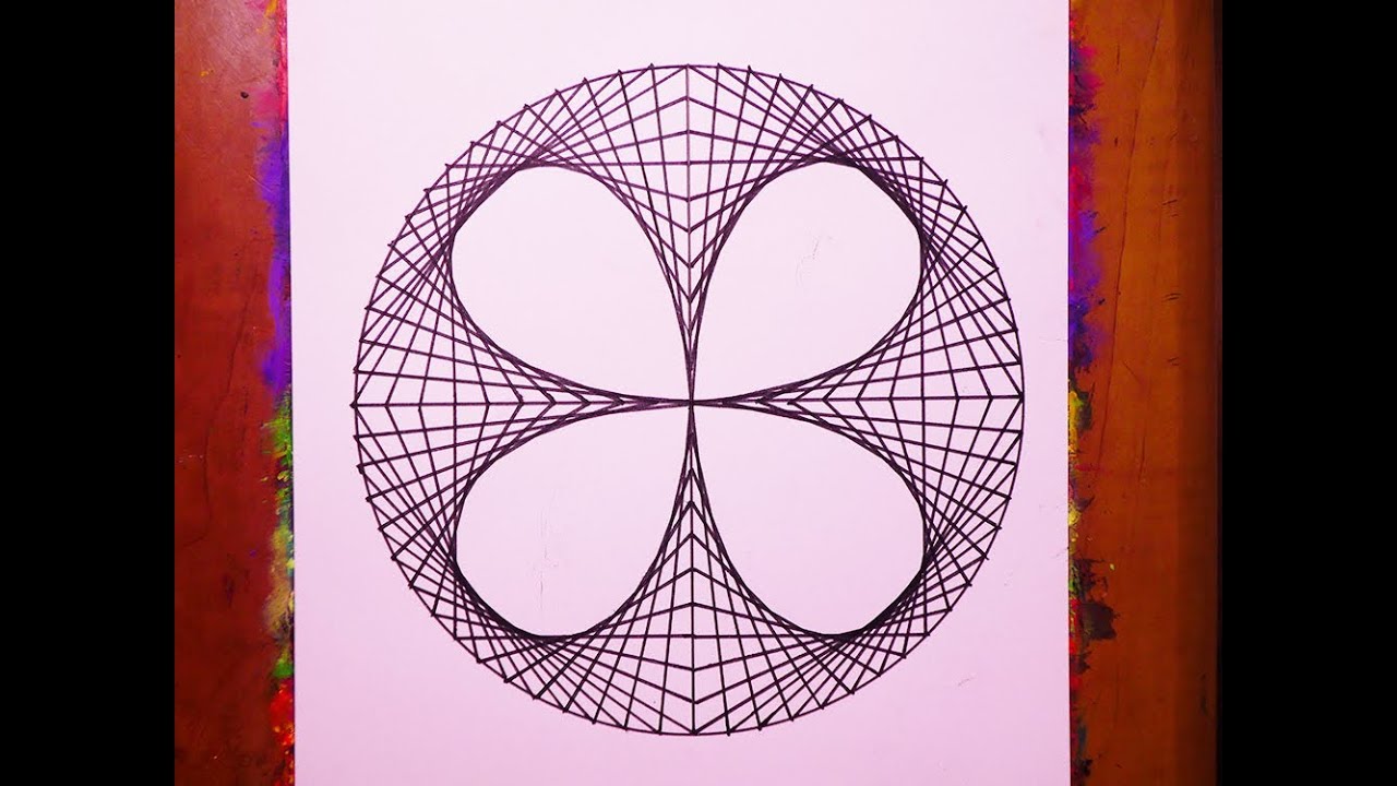 How To Draw Curve Pattern Creating 4 Ellipse Parts Inside A Circle | Geometric Art