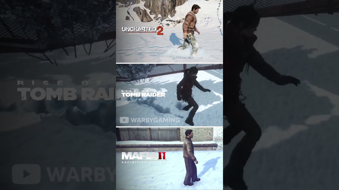 Uncharted 2 vs Mafia 2 vs Rise of the Tomb Raider | Snow Physics