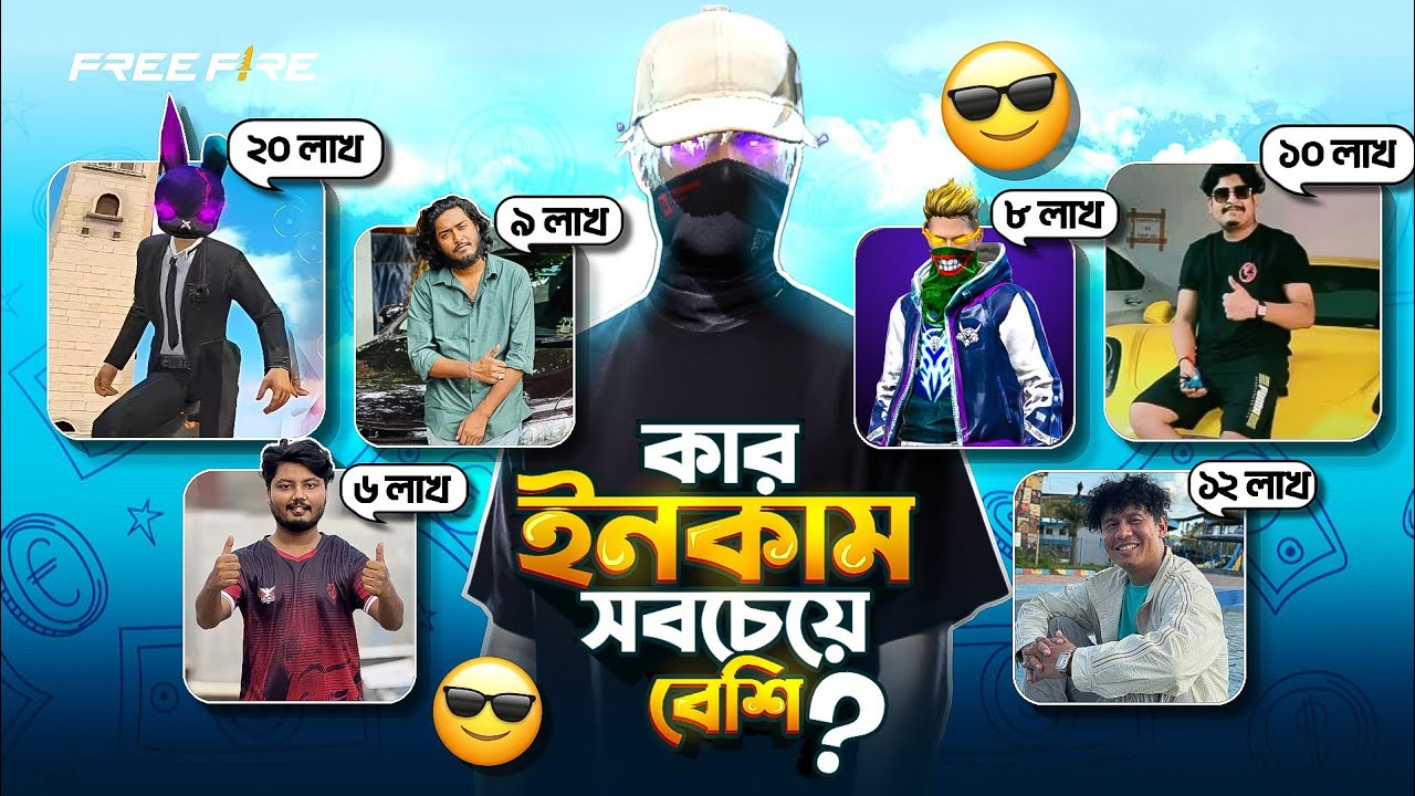 বড় ইউটিউবারদের মাসিক ইনকাম কত ? কার আয় সবচেয়ে বেশি? 😱 Triple R vs Its Kabbo - Garena Free Fire 