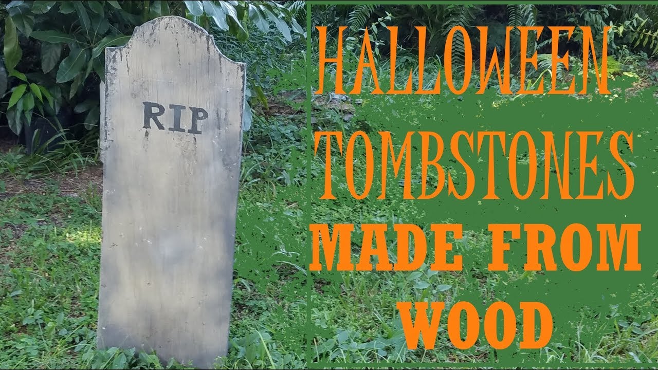 halloween tombstones  made from plywood easy to make