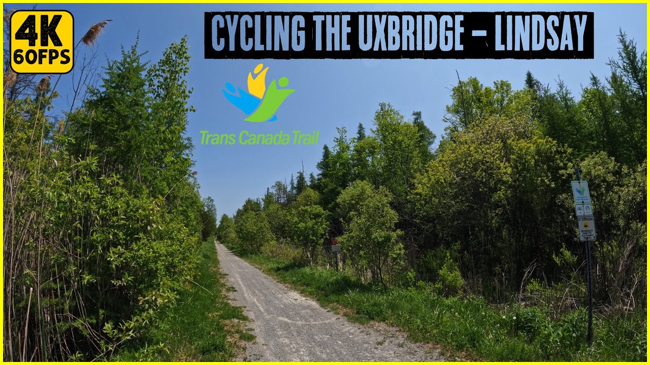 Gravel Cycling the Uxbridge to Lindsay Trans Canada Rail Trail [4K60p]