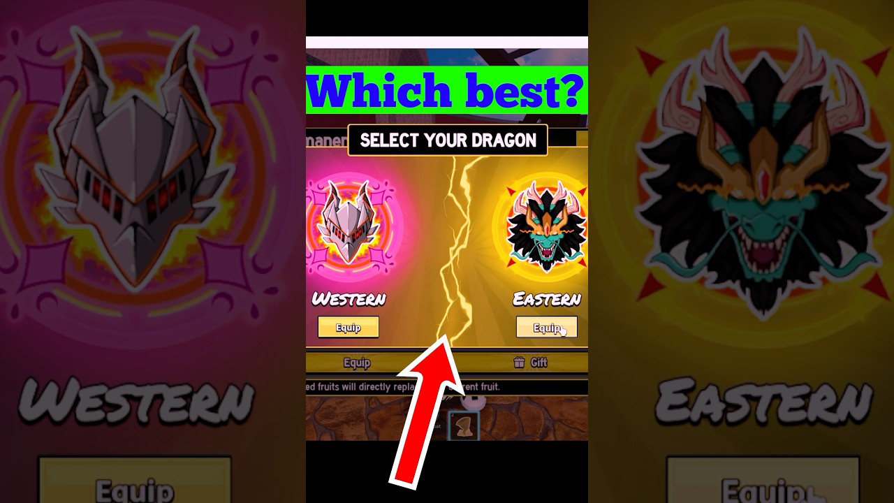Blox Fruits! i USED THE BEST DRAGON FRUIT in the game, but which one is BETTER? #bloxfruits #shorts