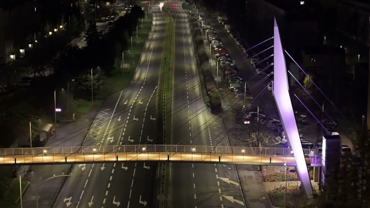 Lubin nocą, 07.12.2025