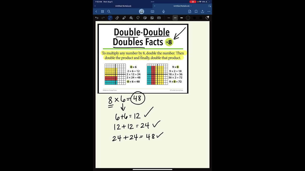 Double-Double Doubles Facts x8