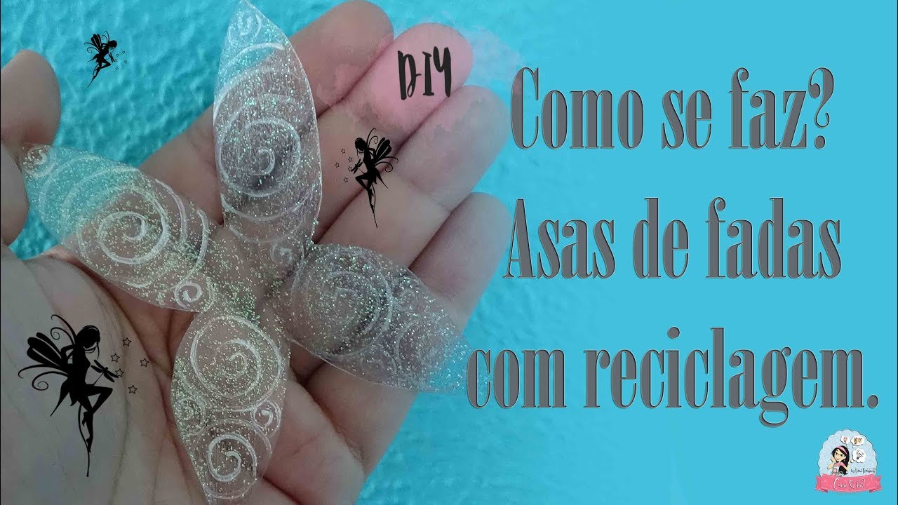 DIY   Asas de Fadas com reciclagem